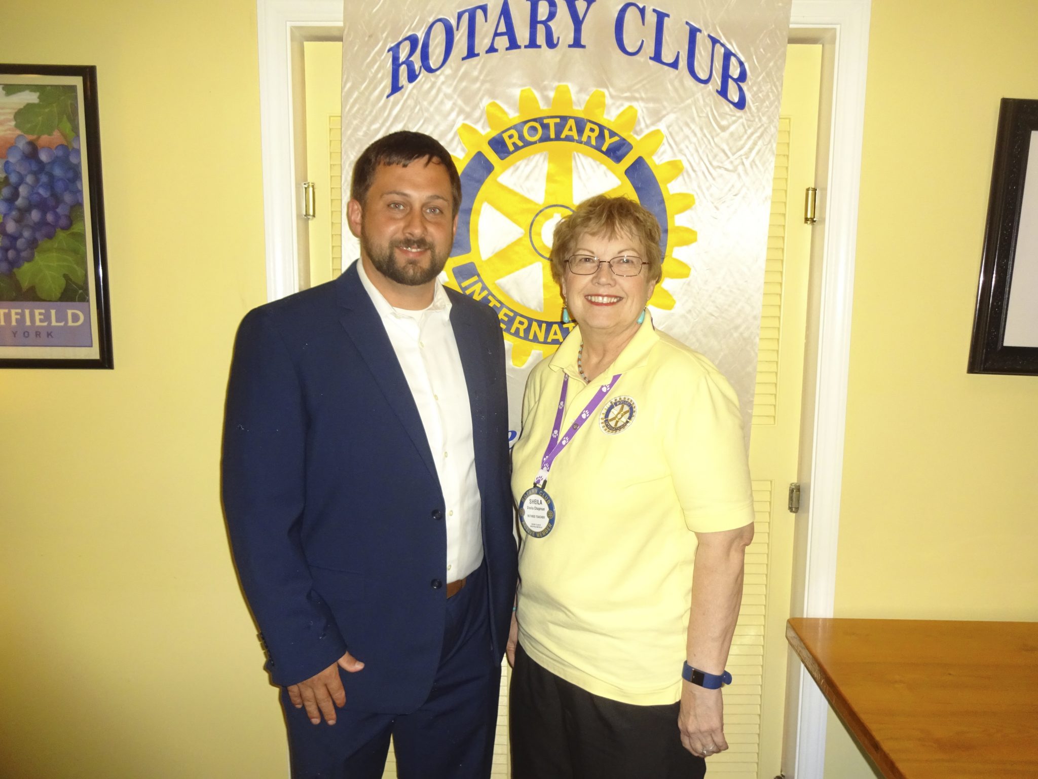 Insurance agent Betts discusses claims process with WestfieldMayville Rotary News, Sports